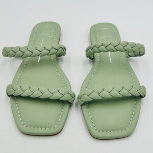 NWOT Dolce Vita Double Braided Strap Flat Sandals Seafoam Green Sz 8 NEW